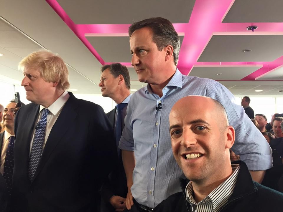 David Cameron and Boris Johnson visit UW NHQ