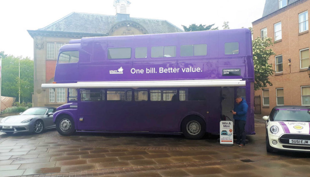 Utility Warehouse bus is touring the UK