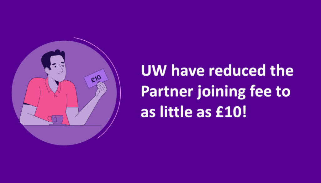 UW Partner registration fee reduced