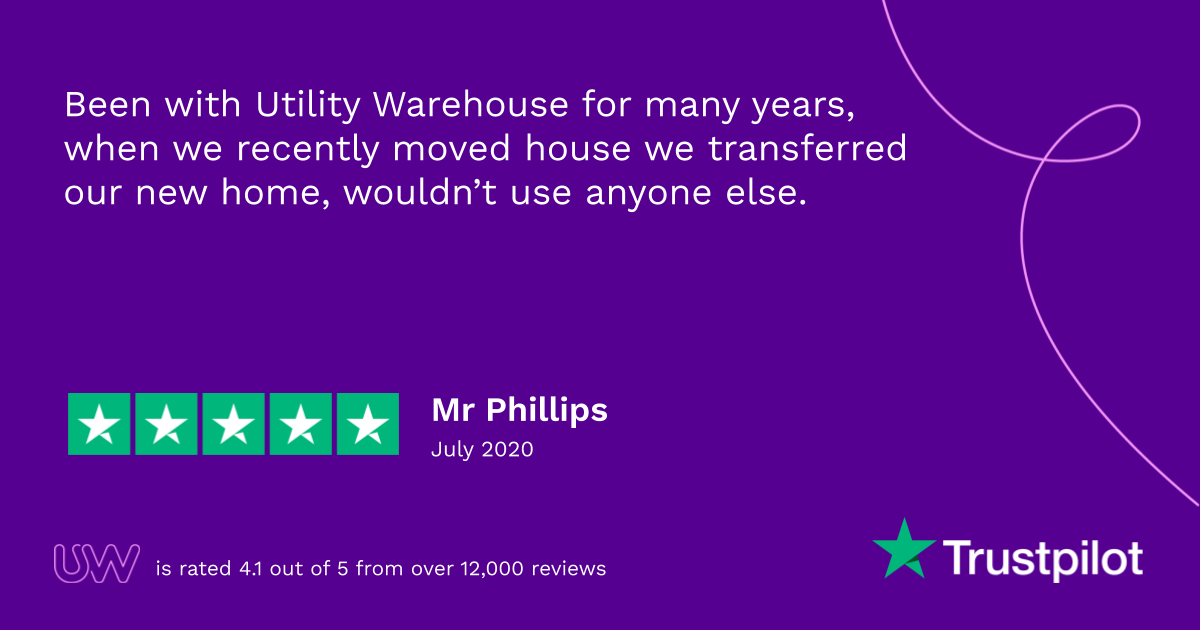 Utility Warehouse Trustpilot review 5
