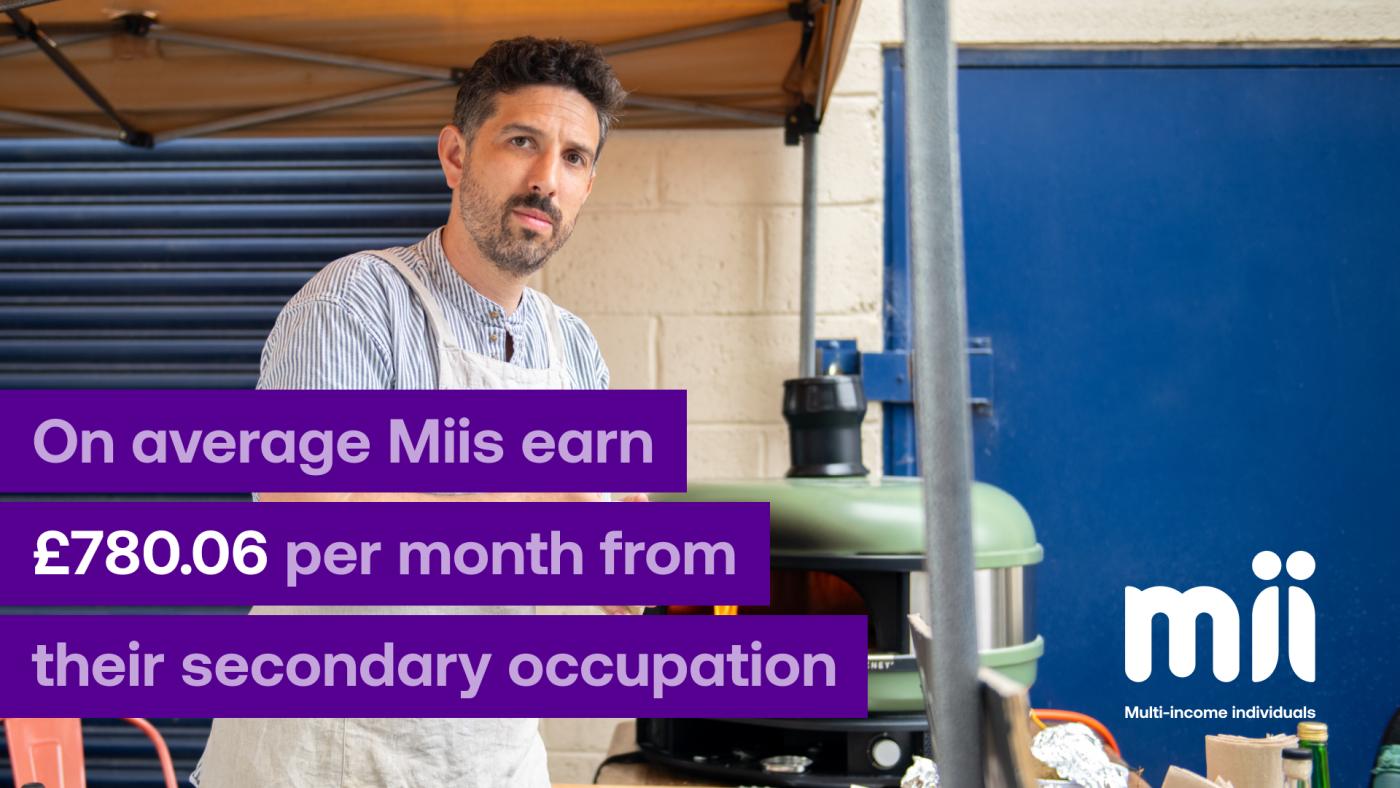 Average earnings of £780 per month for Multi-income individuals