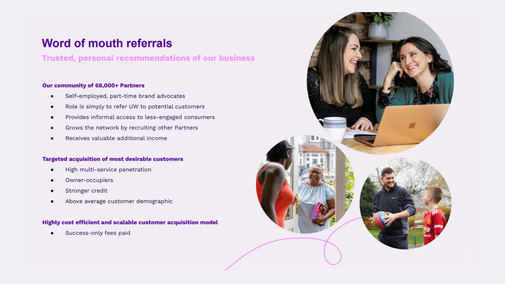 Pension alternative with Utility Warehouse via word-of-mouth referrals