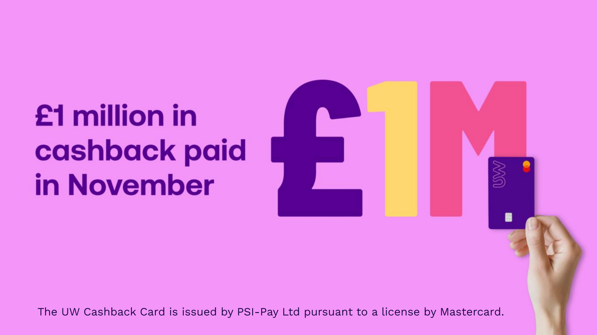 Utility Warehouse One Million cashback paid November 2024