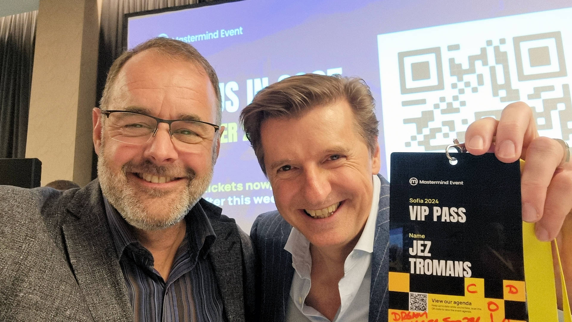 UW Partner Jeremy Tromans with Art Jonak at Utility Warehouse leadership event