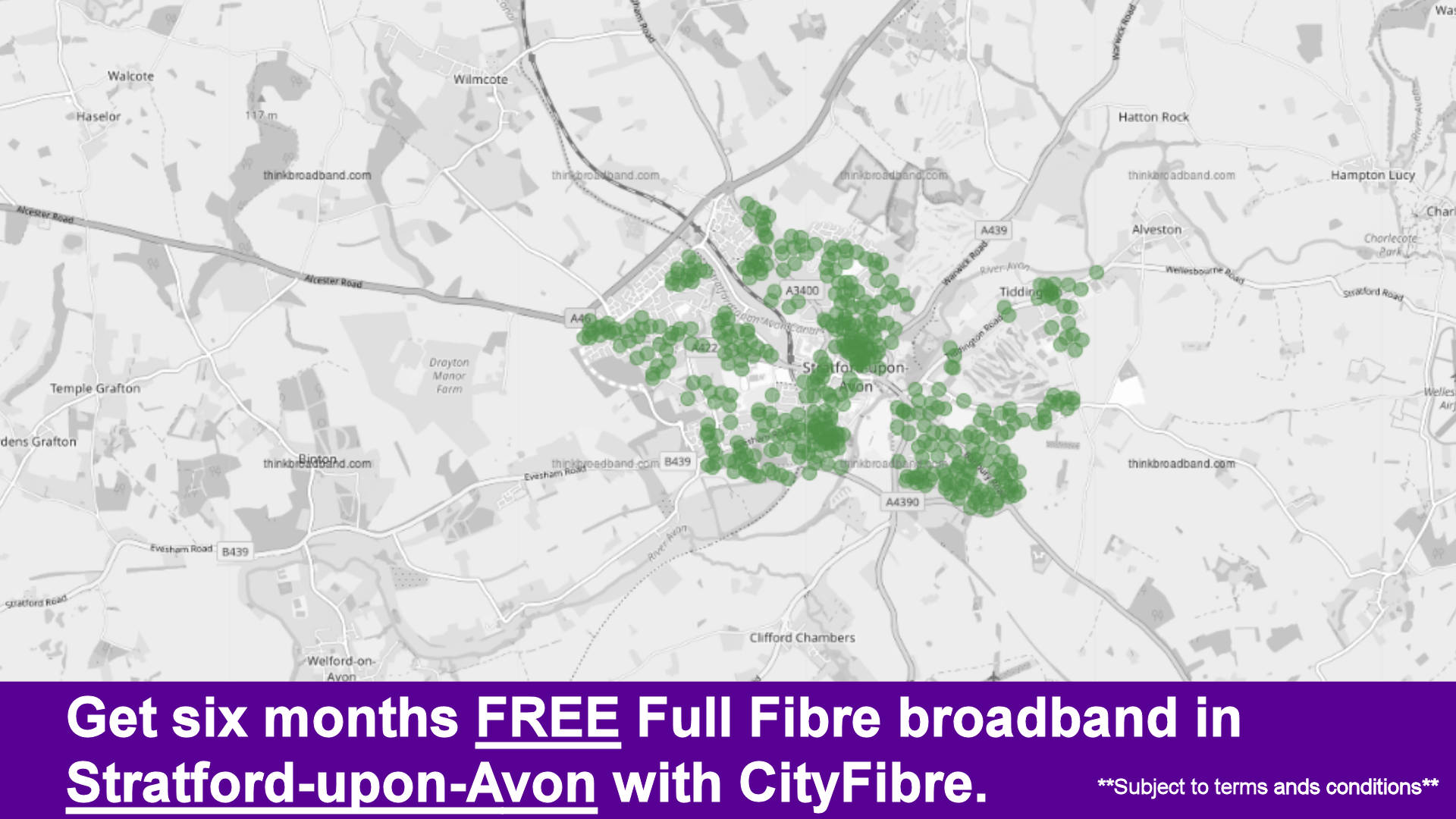 Future proof full fibre broadband comes to Stratford-upon-Avon - get six months free with CityFibre